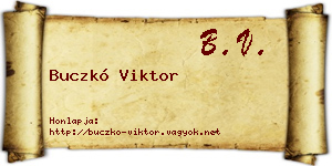 Buczkó Viktor névjegykártya